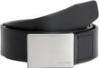 Calvin Klein Formele Plaque Riem Zwart Leer 90 cm