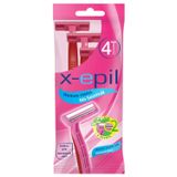 X-Epil - rasoir jetable femme 2 lames - lot de 4
