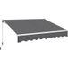 Yaheetech Parasol articulé 300 × 250 cm - Gris foncé - Parasol manuel avec manivelle et inclinaison réglable 5-35°.