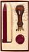 Jacques Herbin Zegelwax - Sealing Wax - Rood - Wit - 2 Was staven - 1 Stempel - Lelie afdruk