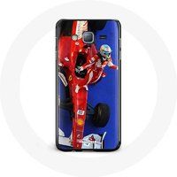 Maniacase Etui voor Samsung Galaxy J7 2016 Formule 1 Fernando Alonso F1 Driver Red