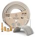 Tuyau d'arrosage flexible de 30 mètres - 1/2 pouce - Raccords en laiton - Greige