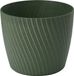 Form Plastic Plantenpot/bloempot Waves - kunststof - donkergroen - D19 x H16 cm - rond