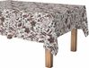 Merkloos / Sans marque Exma Vlekafstotend tafelkleed van harsgecoate stof, per meter, bloemenpatroon, bruin, wit, 45027-1