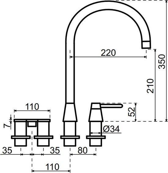 Selsiuz kranen Selsiuz Osiris Cone Counter 5-in-1 Gun Metal Zwart met TITANIUM Single boiler en Cooler