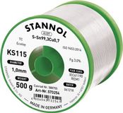 Stannol KS115 Soldeertin, loodvrij Spoel Sn99,3Cu0,7 ROM1 500 g 1 mm