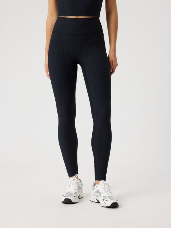 Björn Borg Studio Ribbed Tights Broeken Dames - Zwart - Maat M