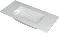 Wastafel INK Faktor Wastafel Polystone Midden Zonder Kraangat - 1000x450x15 mm - Glans Wit
