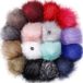 Faux Fur Pompons met Drukknop, 16 Stuks