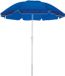 Merkloos Strand/tuin Parasol - blauw - D145 cm - verstelbaar - zonbescherming - polyester