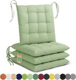 Lavea® Stoelkussens 40x40 cm, Set van 4 – Zitkussen & Stoelpads voor Binnen en Buiten – Comfortabel, Wasbaar en Duurzaam – Eucalyptusgroen