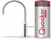 Quooker NL Fusion round kokendwaterkraan opbouw uitloop draaibaar met Combi+ reservoir Chroom 22+FRCHR