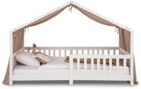 IDIMEX Hemel voor het huisbed, mousseline LIAN, 1 stuk – taupe