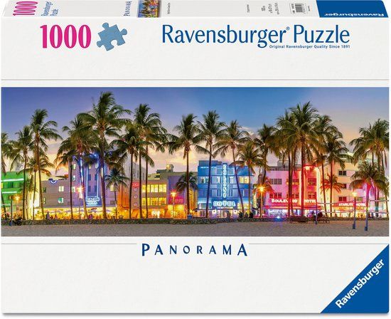 Ravensburger Nachtlichten op Ocean Drive Legpuzzel 1000 Stukjes