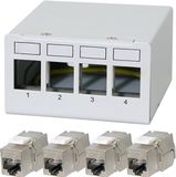 Logilink Patchpanel NK4090 4Poorten incl. 4 CAT6A-modules