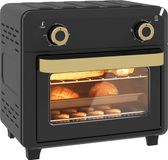 Homcom Air Fryer Oven Roestvrij staal Gehard glas Zwart 10L