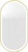Opulence Éclairage LED dans un miroir de salle de bain – Avec éclairage – Cadre doré – Ovale – Anti-condensation et dimmable – Convient pour le maquillage – 60x120 cm