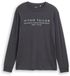Tom Tailor T-shirt met lange mouwen en logo-print - Tarmac Grey - Maat XXXL