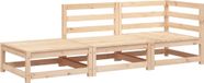 Bois de pin massif banc de jardin 2 places avec repose-pieds