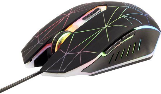 Renkforce RF-GM-120 Gaming-muis USB Optisch Zwart 6 Toetsen 3600 dpi Verlicht