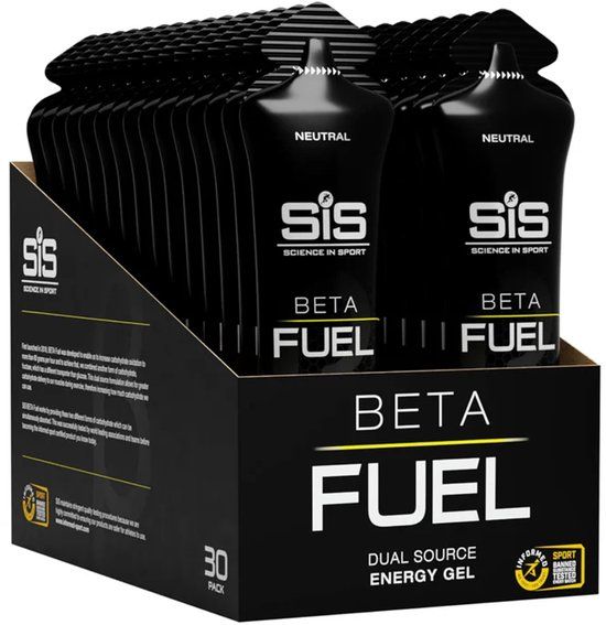 Science in Sport Beta Fuel Gel - 30 x 60ml - Neutral Flavor - Energy Gel with 40g Carbohydrates