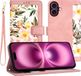 Techsuit Hoesje geschikt voor Apple iPhone 16 Plus - FlipCraft Book Wallet Case met koord - Sweetheart Pink