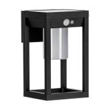 EGLO Martano Wandlamp Buiten - Solar - 27 cm - Bewegingssensor & Dag- en nachtsensor - Zwart en Wit