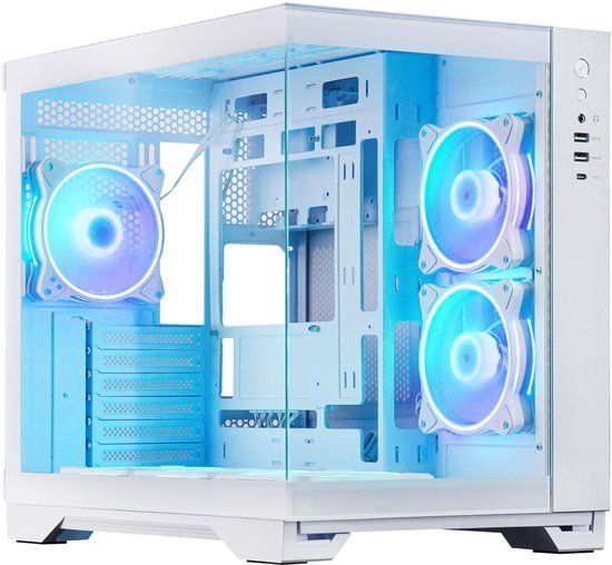 Chieftec Visio White Midi-Tower ATX PC Behuizing met ARGB-venster