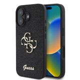 GUESS 4G Logo Glitter Back Case - Noir - Apple iPhone 16