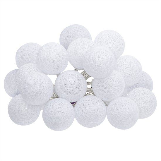 Atmosphera LED Cotton Ball String Lights - 20 Balls - 6cm - Multi-Color