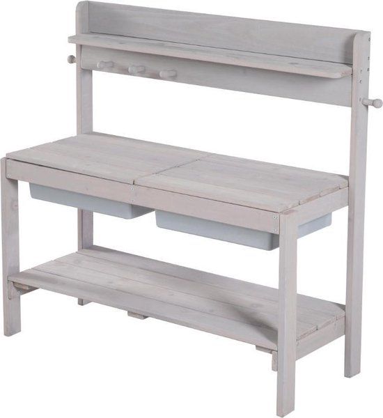 Roba Outdoor Kinderkeuken - Grijs - Hout - Vanaf 18 maanden