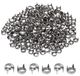 Rivets ronds, 5 mm, 300 pièces, acier au carbone, argenté