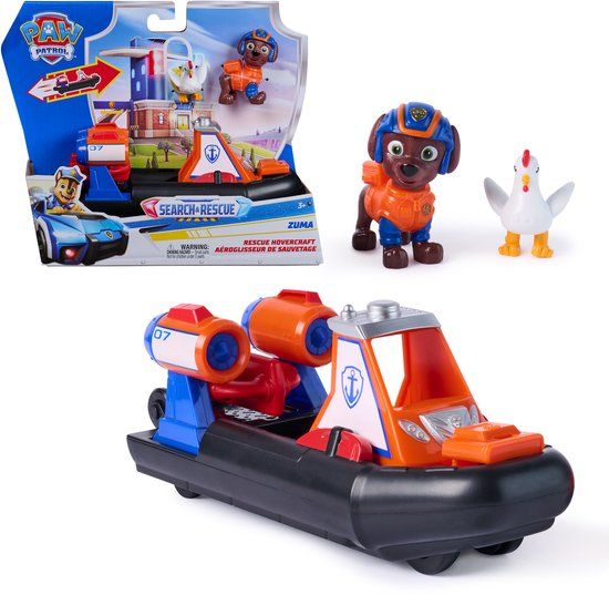 PAW Patrol - Zuma's hovercraft met 2 figuren & voortstuwingsfunctie