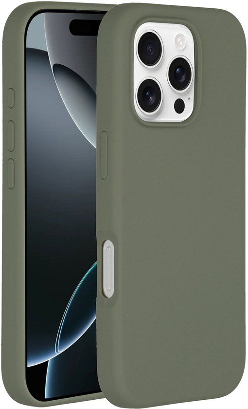 Accezz Liquid Silicone Backcover met MagSafe voor de Apple iPhone 16 Pro Max - Cooper Green