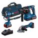 Bosch Professional 18V System accu-combiset: GSB 18V-45 + GBH 18V-22 + GWS 18V-8