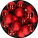 Decoris kleine kerstballen - 16x st - rood - 4 cm - kunststof