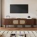 Meuble TV sans marque - Panneau de fibres - Foncé - Ovale - 180x40x40cm