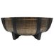 The HC Companies 16 Inch Whisky Barrel Bowl Planter - Weerbestendige Hars Plant Pot voor Binnen Buiten Gebruik in Gouden Eiken Kleur (Faux Hout)