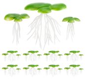 Merkloos Kunst Waterplanten Mini Eendenkroos - 36 Stuks - Groen - Voor Aquarium en Vijver