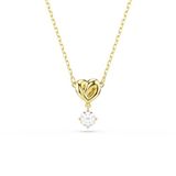 Swarovski Lifelong Collectie, Ronde slijpsel, Hart, Wit, Goudkleurig geplateerd