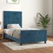 vidaXL Cadre de Lit Rembourré Bleu Foncé 80x200 cm Velours