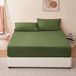 Drap de lit pour lit deux personnes 160 x 200 cm vert olive