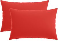 vidaXL - Kussensloop - 2 stuks - HEERLEN - Rood - 50 x 75 cm - Polyester