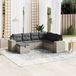 Maison Exclusive - Ensemble de meubles de jardin 7 pièces avec canapé et coussins, gris clair, en polyrotin