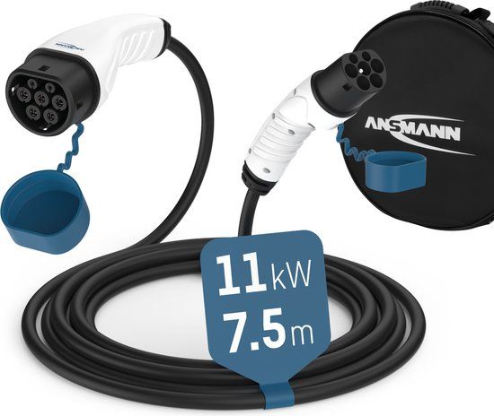 Ansmann Autolaadkabel 11 kW Type 2 - 7,5M