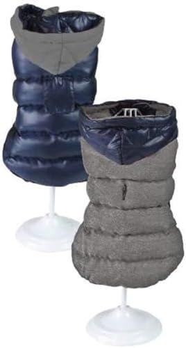 Croci C7374796 gewatteerde jas voor honden - twosides blauw - 20 cm