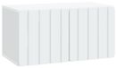 Support mural meuble TV 59,5 x 31 x 30 cm Blanc Bois modifié