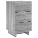 vidaXL - Nachtkastje - Grijs - Sonoma - 33,5 x 34,5 x 60 cm - Bewerkt hout