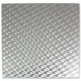 PME Vierkante taartplaat 33 cm, 11 mm dik, kunststof, zilver