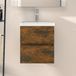 Maison Exclusive - Meuble sous lavabo, placage chêne fumé, 41x38,5x45 cm, panneau de particules